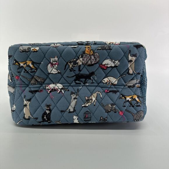 New Vera Bradley Cat Cats Meow PatternQuilted Insulated Zip Closure Lunch Bag - Picture 5 of 11